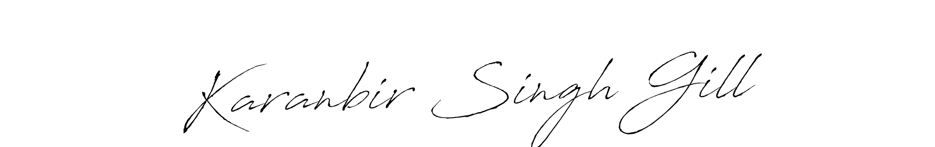 Karanbir Singh Gill stylish signature style. Best Handwritten Sign (Antro_Vectra) for my name. Handwritten Signature Collection Ideas for my name Karanbir Singh Gill. Karanbir Singh Gill signature style 6 images and pictures png