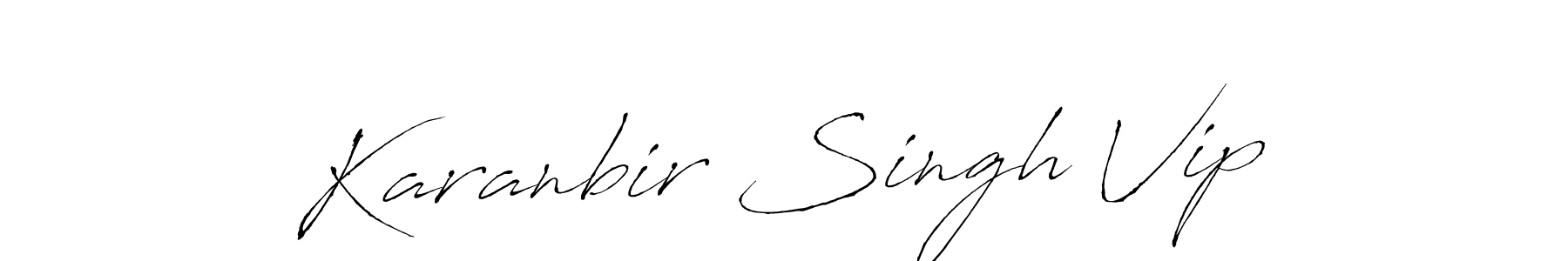 Use a signature maker to create a handwritten signature online. With this signature software, you can design (Antro_Vectra) your own signature for name Karanbir Singh Vip. Karanbir Singh Vip signature style 6 images and pictures png