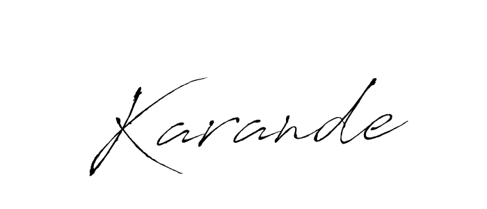 if you are searching for the best signature style for your name Karande. so please give up your signature search. here we have designed multiple signature styles  using Antro_Vectra. Karande signature style 6 images and pictures png