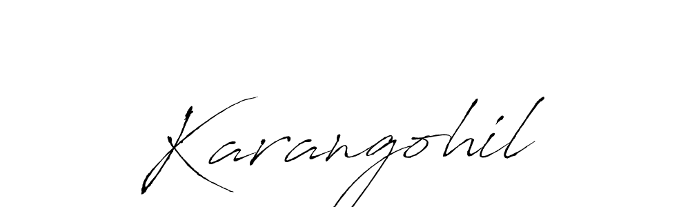 Make a beautiful signature design for name Karangohil. With this signature (Antro_Vectra) style, you can create a handwritten signature for free. Karangohil signature style 6 images and pictures png