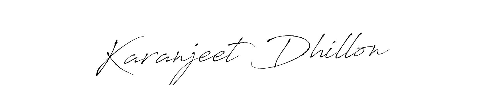 Create a beautiful signature design for name Karanjeet Dhillon. With this signature (Antro_Vectra) fonts, you can make a handwritten signature for free. Karanjeet Dhillon signature style 6 images and pictures png