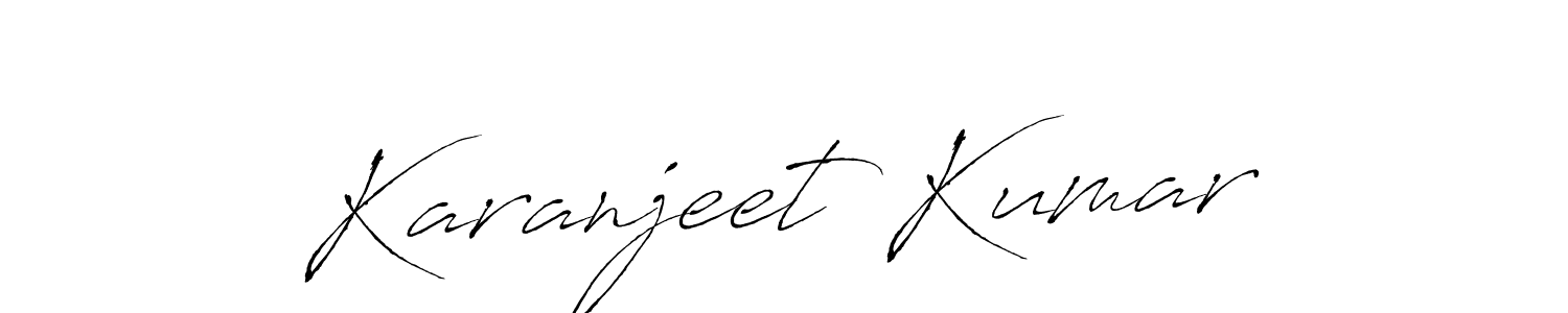 How to make Karanjeet Kumar name signature. Use Antro_Vectra style for creating short signs online. This is the latest handwritten sign. Karanjeet Kumar signature style 6 images and pictures png