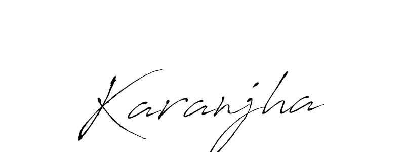 How to make Karanjha name signature. Use Antro_Vectra style for creating short signs online. This is the latest handwritten sign. Karanjha signature style 6 images and pictures png