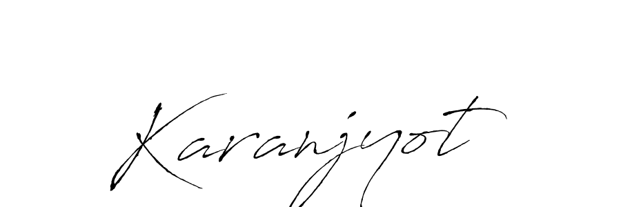 Design your own signature with our free online signature maker. With this signature software, you can create a handwritten (Antro_Vectra) signature for name Karanjyot. Karanjyot signature style 6 images and pictures png