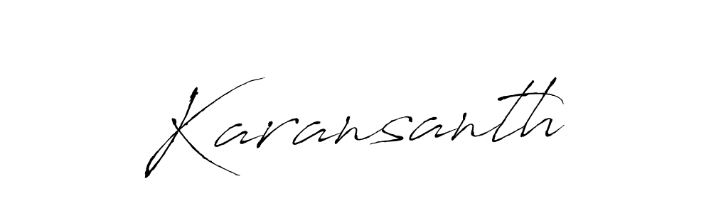 Karansanth stylish signature style. Best Handwritten Sign (Antro_Vectra) for my name. Handwritten Signature Collection Ideas for my name Karansanth. Karansanth signature style 6 images and pictures png