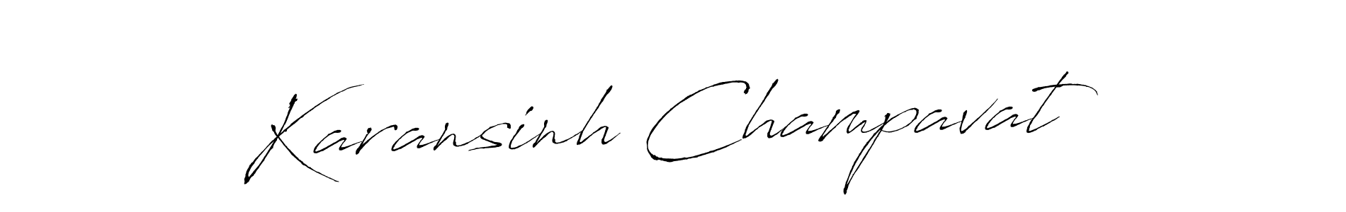 Karansinh Champavat stylish signature style. Best Handwritten Sign (Antro_Vectra) for my name. Handwritten Signature Collection Ideas for my name Karansinh Champavat. Karansinh Champavat signature style 6 images and pictures png