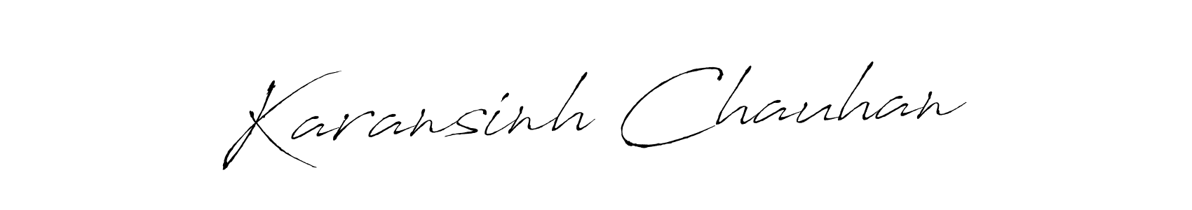 How to make Karansinh Chauhan signature? Antro_Vectra is a professional autograph style. Create handwritten signature for Karansinh Chauhan name. Karansinh Chauhan signature style 6 images and pictures png