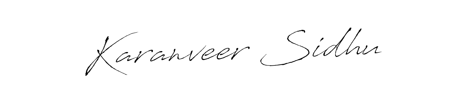 Create a beautiful signature design for name Karanveer Sidhu. With this signature (Antro_Vectra) fonts, you can make a handwritten signature for free. Karanveer Sidhu signature style 6 images and pictures png