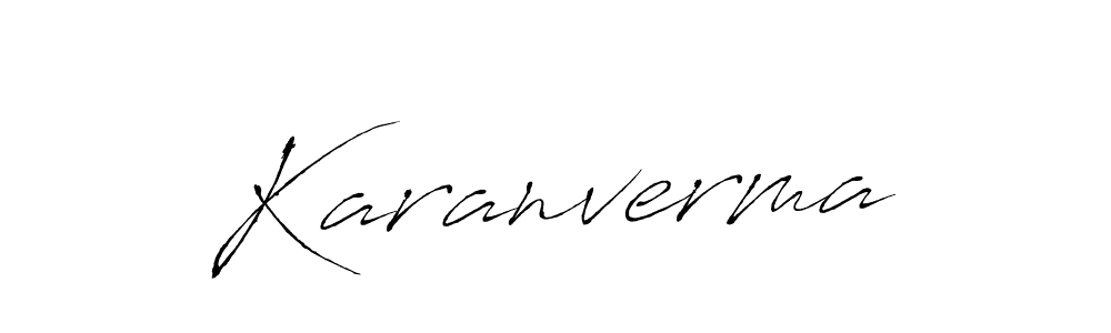 Make a beautiful signature design for name Karanverma. With this signature (Antro_Vectra) style, you can create a handwritten signature for free. Karanverma signature style 6 images and pictures png