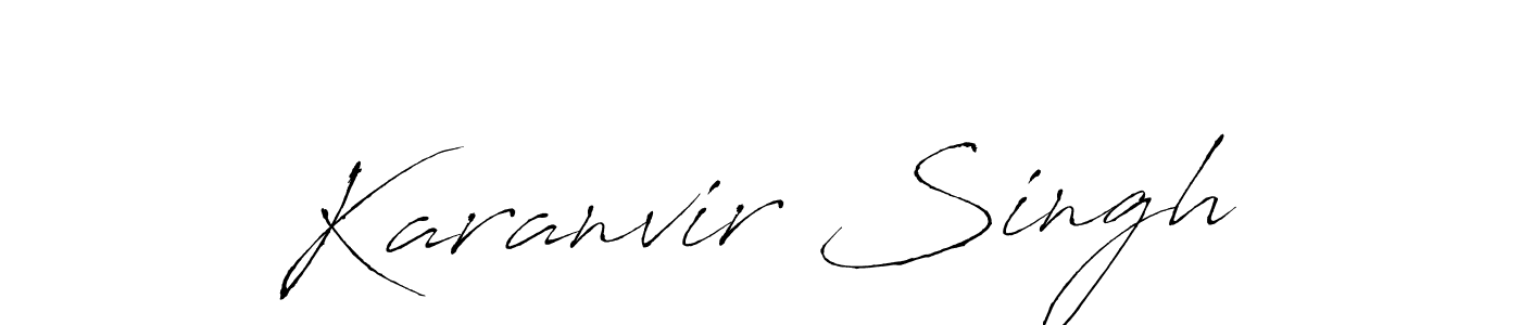 How to make Karanvir Singh signature? Antro_Vectra is a professional autograph style. Create handwritten signature for Karanvir Singh name. Karanvir Singh signature style 6 images and pictures png