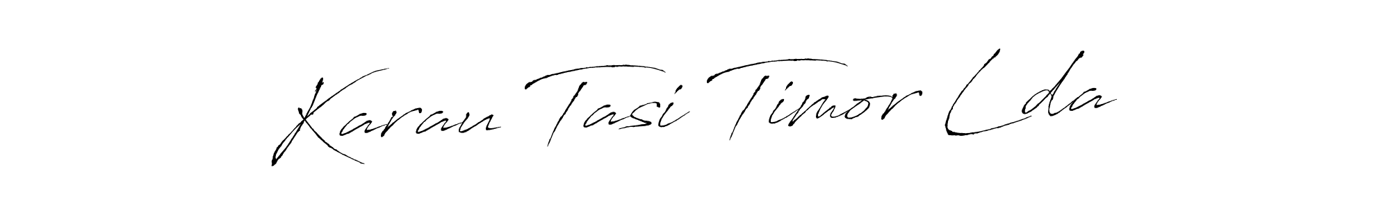 Use a signature maker to create a handwritten signature online. With this signature software, you can design (Antro_Vectra) your own signature for name Karau Tasi Timor Lda. Karau Tasi Timor Lda signature style 6 images and pictures png