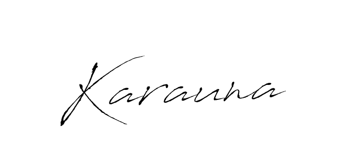 Make a beautiful signature design for name Karauna. With this signature (Antro_Vectra) style, you can create a handwritten signature for free. Karauna signature style 6 images and pictures png