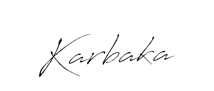 Use a signature maker to create a handwritten signature online. With this signature software, you can design (Antro_Vectra) your own signature for name Karbaka. Karbaka signature style 6 images and pictures png