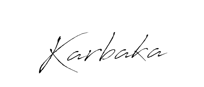 Use a signature maker to create a handwritten signature online. With this signature software, you can design (Antro_Vectra) your own signature for name Karbaka. Karbaka signature style 6 images and pictures png