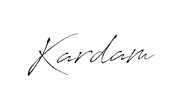 Design your own signature with our free online signature maker. With this signature software, you can create a handwritten (Antro_Vectra) signature for name Kardam. Kardam signature style 6 images and pictures png