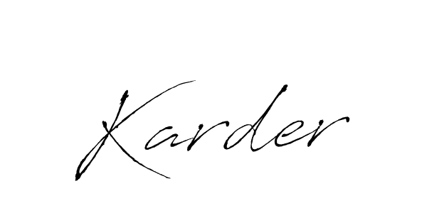The best way (Antro_Vectra) to make a short signature is to pick only two or three words in your name. The name Karder include a total of six letters. For converting this name. Karder signature style 6 images and pictures png