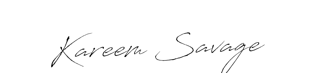 Kareem Savage stylish signature style. Best Handwritten Sign (Antro_Vectra) for my name. Handwritten Signature Collection Ideas for my name Kareem Savage. Kareem Savage signature style 6 images and pictures png