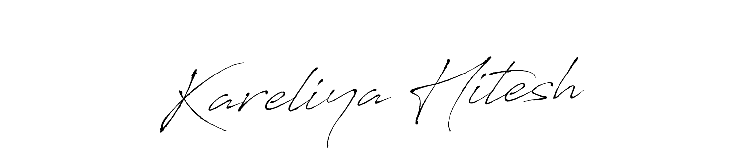 You can use this online signature creator to create a handwritten signature for the name Kareliya Hitesh. This is the best online autograph maker. Kareliya Hitesh signature style 6 images and pictures png