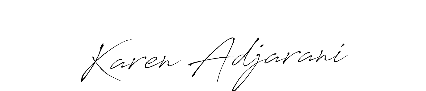 How to make Karen Adjarani signature? Antro_Vectra is a professional autograph style. Create handwritten signature for Karen Adjarani name. Karen Adjarani signature style 6 images and pictures png