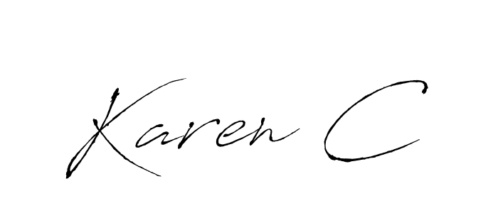 Also we have Karen C name is the best signature style. Create professional handwritten signature collection using Antro_Vectra autograph style. Karen C signature style 6 images and pictures png