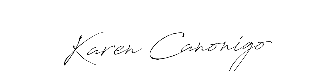 Also we have Karen Canonigo name is the best signature style. Create professional handwritten signature collection using Antro_Vectra autograph style. Karen Canonigo signature style 6 images and pictures png
