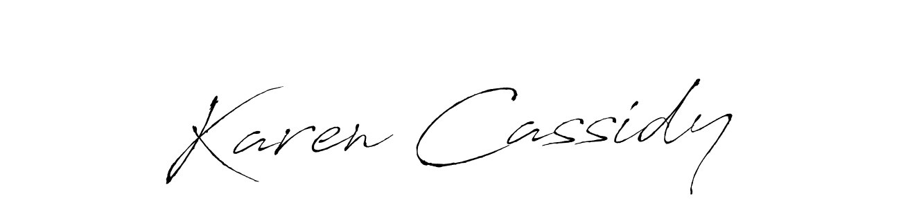 Make a beautiful signature design for name Karen Cassidy. With this signature (Antro_Vectra) style, you can create a handwritten signature for free. Karen Cassidy signature style 6 images and pictures png