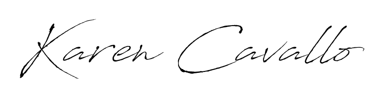 Generate high-definition signature styles for Karen Cavallo. The Antro_Vectra typeface ensures crisp legibility and sophisticated design. Karen Cavallo signature style 6 images and pictures png