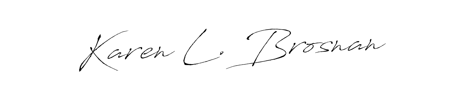 if you are searching for the best signature style for your name Karen L. Brosnan. so please give up your signature search. here we have designed multiple signature styles  using Antro_Vectra. Karen L. Brosnan signature style 6 images and pictures png