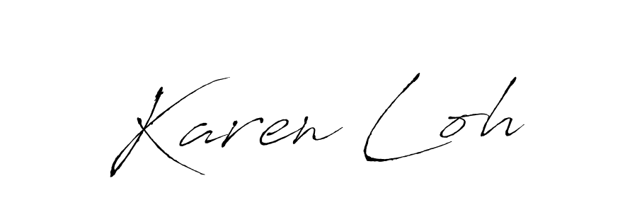 Karen Loh stylish signature style. Best Handwritten Sign (Antro_Vectra) for my name. Handwritten Signature Collection Ideas for my name Karen Loh. Karen Loh signature style 6 images and pictures png