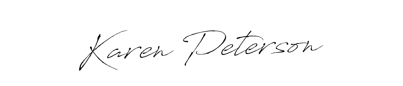 Make a beautiful signature design for name Karen Peterson. With this signature (Antro_Vectra) style, you can create a handwritten signature for free. Karen Peterson signature style 6 images and pictures png