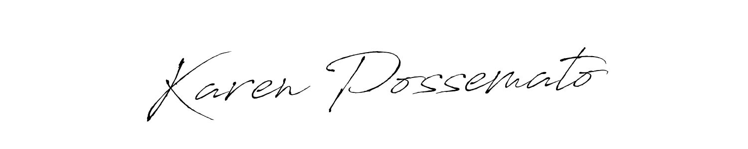 This is the best signature style for the Karen Possemato name. Also you like these signature font (Antro_Vectra). Mix name signature. Karen Possemato signature style 6 images and pictures png