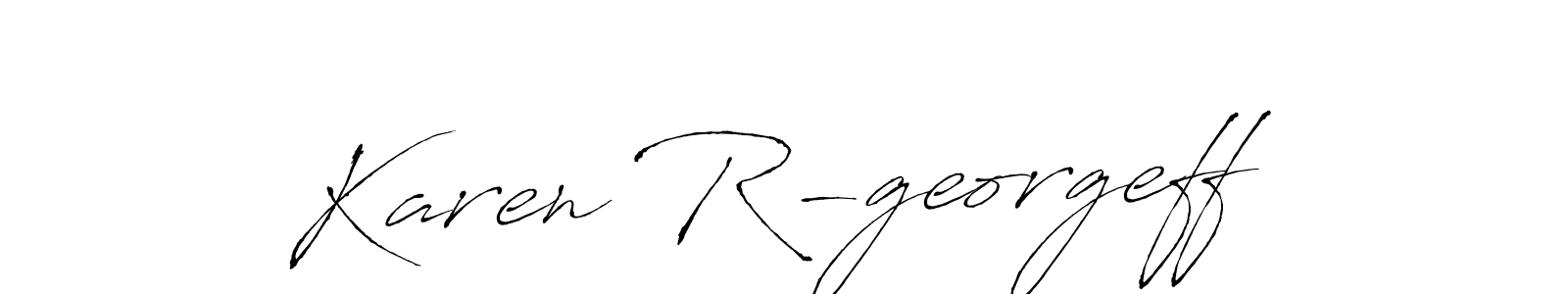 Create a beautiful signature design for name Karen R-georgeff. With this signature (Antro_Vectra) fonts, you can make a handwritten signature for free. Karen R-georgeff signature style 6 images and pictures png