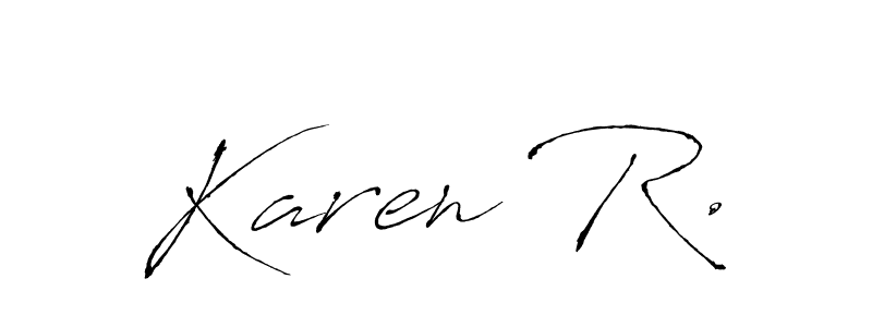 It looks lik you need a new signature style for name Karen R.. Design unique handwritten (Antro_Vectra) signature with our free signature maker in just a few clicks. Karen R. signature style 6 images and pictures png