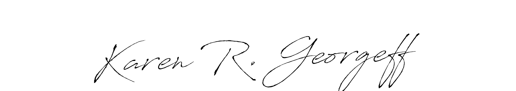 How to Draw Karen R. Georgeff signature style? Antro_Vectra is a latest design signature styles for name Karen R. Georgeff. Karen R. Georgeff signature style 6 images and pictures png