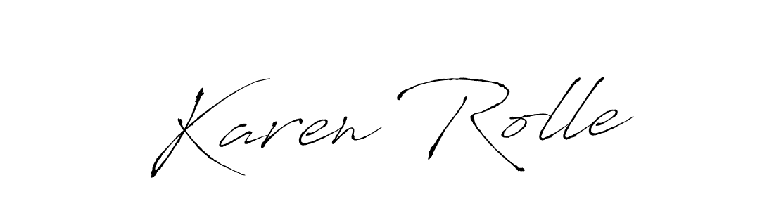 Karen Rolle stylish signature style. Best Handwritten Sign (Antro_Vectra) for my name. Handwritten Signature Collection Ideas for my name Karen Rolle. Karen Rolle signature style 6 images and pictures png