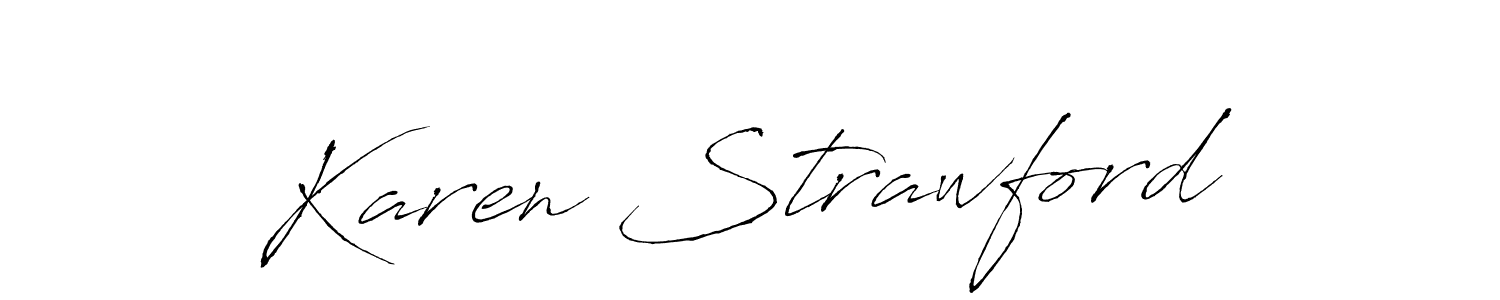 How to make Karen Strawford name signature. Use Antro_Vectra style for creating short signs online. This is the latest handwritten sign. Karen Strawford signature style 6 images and pictures png