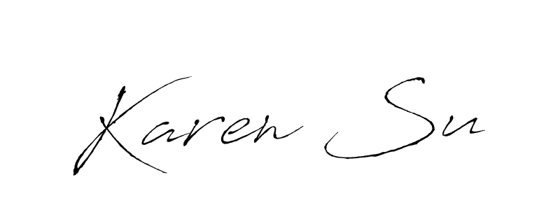 Karen Su stylish signature style. Best Handwritten Sign (Antro_Vectra) for my name. Handwritten Signature Collection Ideas for my name Karen Su. Karen Su signature style 6 images and pictures png