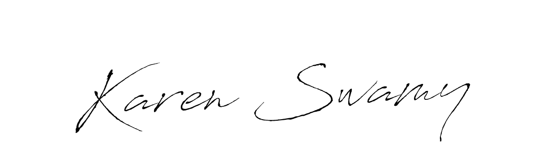 Create a beautiful signature design for name Karen Swamy. With this signature (Antro_Vectra) fonts, you can make a handwritten signature for free. Karen Swamy signature style 6 images and pictures png