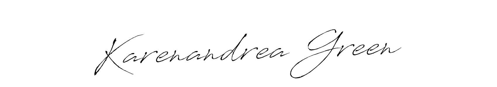 Create a beautiful signature design for name Karenandrea Green. With this signature (Antro_Vectra) fonts, you can make a handwritten signature for free. Karenandrea Green signature style 6 images and pictures png