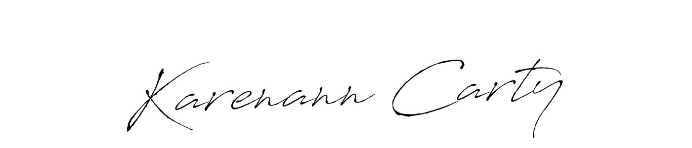 Make a beautiful signature design for name Karenann Carty. With this signature (Antro_Vectra) style, you can create a handwritten signature for free. Karenann Carty signature style 6 images and pictures png