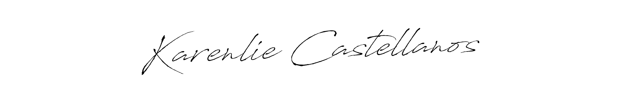 Make a beautiful signature design for name Karenlie Castellanos. With this signature (Antro_Vectra) style, you can create a handwritten signature for free. Karenlie Castellanos signature style 6 images and pictures png