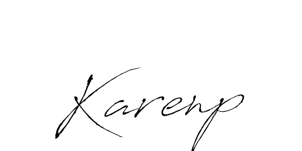 Make a beautiful signature design for name Karenp. With this signature (Antro_Vectra) style, you can create a handwritten signature for free. Karenp signature style 6 images and pictures png