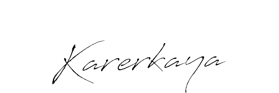 Make a beautiful signature design for name Karerkaya. With this signature (Antro_Vectra) style, you can create a handwritten signature for free. Karerkaya signature style 6 images and pictures png