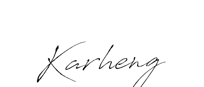 You should practise on your own different ways (Antro_Vectra) to write your name (Karheng) in signature. don't let someone else do it for you. Karheng signature style 6 images and pictures png