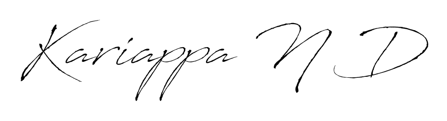 The best way (Antro_Vectra) to make a short signature is to pick only two or three words in your name. For converting this name Kariappa N D. Kariappa N D signature style 6 images and pictures png