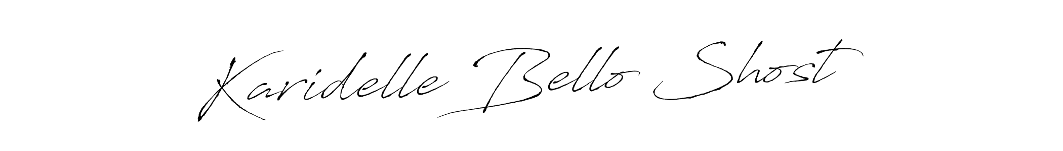 Make a beautiful signature design for name Karidelle Bello Shost. With this signature (Antro_Vectra) style, you can create a handwritten signature for free. Karidelle Bello Shost signature style 6 images and pictures png