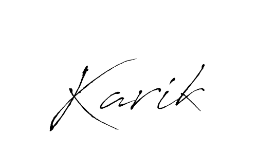Create a beautiful signature design for name Karik. With this signature (Antro_Vectra) fonts, you can make a handwritten signature for free. Karik signature style 6 images and pictures png