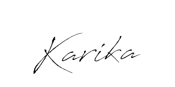 Design your own signature with our free online signature maker. With this signature software, you can create a handwritten (Antro_Vectra) signature for name Karika. Karika signature style 6 images and pictures png