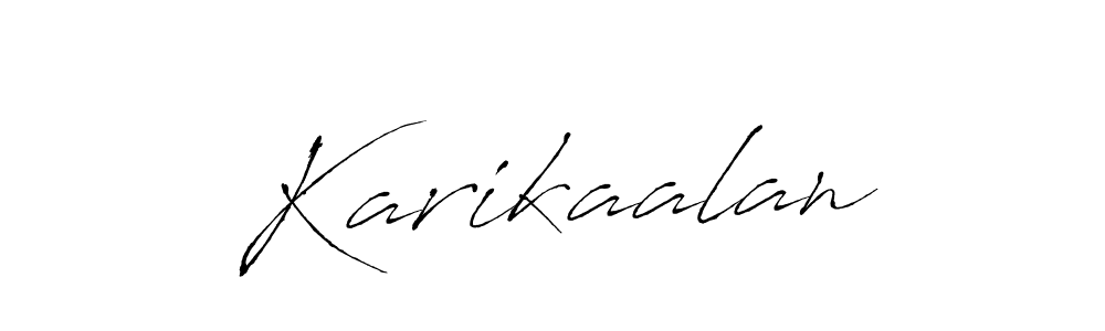 The best way (Antro_Vectra) to make a short signature is to pick only two or three words in your name. The name Karikaalan include a total of six letters. For converting this name. Karikaalan signature style 6 images and pictures png