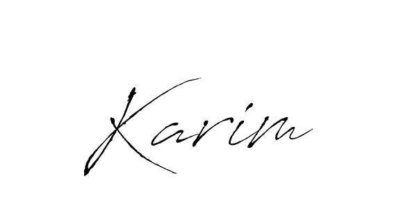 Design your own signature with our free online signature maker. With this signature software, you can create a handwritten (Antro_Vectra) signature for name Karim . Karim  signature style 6 images and pictures png